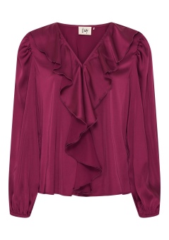 Isay Steff Flounce Blouse Rhododendron